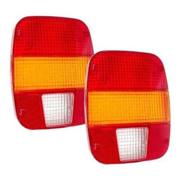 Imagem de Par Lente Lanterna Traseira Caminhão Ford Vw Troller Marmita - EDN