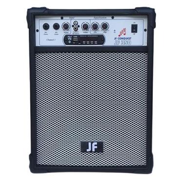 Imagem de Caixa De Som Amplificada Violão Guitarra Microfone Preta - Jf Conquest