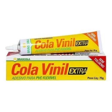 Imagem de COLA VINIL EXTRA 75G emendo Reparo Piscina Lona Barraca Boia BRASCOLA