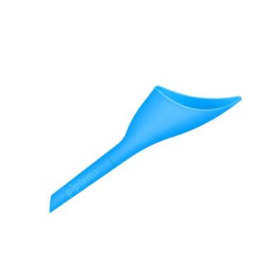 Imagem de Dispositivo de mictório feminino com vaso portátil para adultos/reutilizável – mictório para mulheres, necessidades de acampamento e atividades ao ar livre, funil de liberdade, funil de xixi para mulheres, funil de pé até xixi (azul)