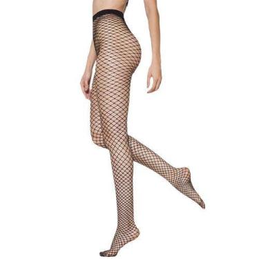 Imagem de Meia Calça Feminina Lupo Loba Arrastão Preto - 05095, U