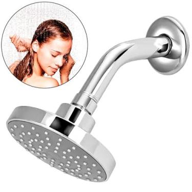 Imagem de Chuveiro Ducha Rendondo Banheiro Swanton Aquecedor Solar Gás, Prata