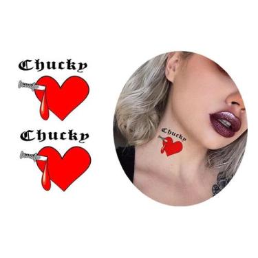 Imagem de Tatuagem Temporária Haloween Noiva Do Chucky Cosplay - 3I