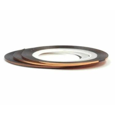 Imagem de Fitilho para decoração de Unha Autoadesivo Alongamento Bronze - Shopmi