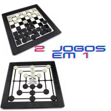 Imagem de 2 em 1 Dama Trilha Dutati 24cm Tabuleiro + Peças - Zein