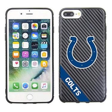 Imagem de Prime Brands Group Capa de celular para Apple iPhone 8 Plus/7 Plus/6S Plus/ 6 Plus - Licenciado pela NFL Indianapolis Colts - Carbono preto