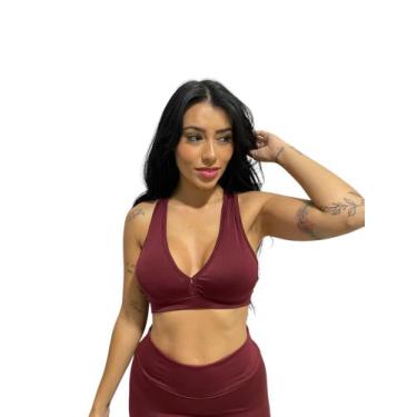 Imagem de Top nadador sem bojo feminino TB moda fitness academia e ginástica, Ru