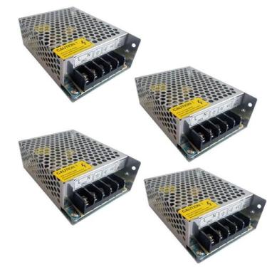 Imagem de Kit 4 Mini Fonte Chaveada Colmeia 12V 5A 60W Cftv Fita Led - Importado
