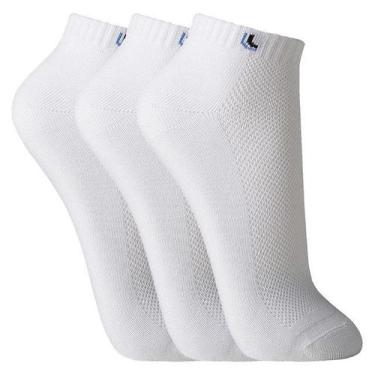 Imagem de Kit 3 pares de meias cano curto sport lupo 03225-089, Branco, G