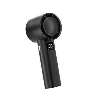 Imagem de Lucarni Ventilador portátil portátil, mini ventilador de fluxo de ar super potente, espanador de ar, ventilador pessoal recarregável com bateria de 5000 mAh, visor digital, para mulher, homem, viagem,