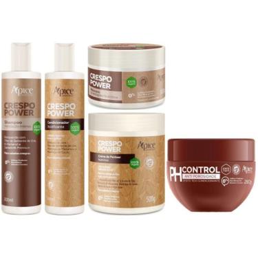 Imagem de Kit Crespo Power Apse Anti Porosidade Capilar 5 Produtos Completo Com 