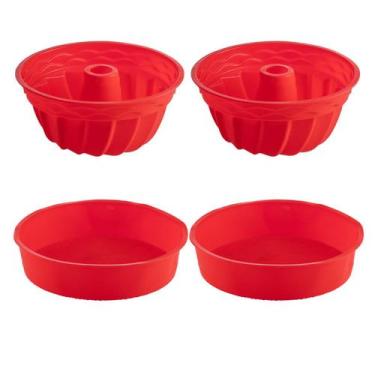Imagem de Jogo Forma Silicone Espiral + Forma Redonda Sortida - 4Un - QUALITY HO