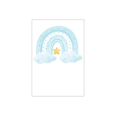 Imagem de Painel De Festa Vertical 1,50 x 2,20 -  Arco-Íris Boho Azul 005 - Via 