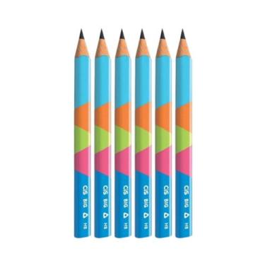 Imagem de Kit Lapis Escolar Preto Triangular Big Jumbo Grafite HB Cis - CIS , KI