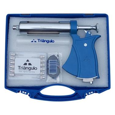 Imagem de Seringa veterinária aut. 50ml completa maleta (cabo: colorido) - TRIAN