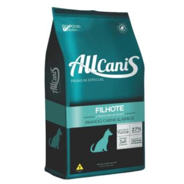 Imagem de Ração Para Cães Filhote Allcanis Frango Carne Arroz 10,1 KG - PET FOOD