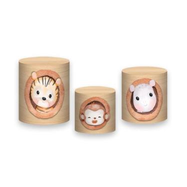 Imagem de Trio De Capa Cilindro - Arca de Noé Animais Cute 004 - Via Cores