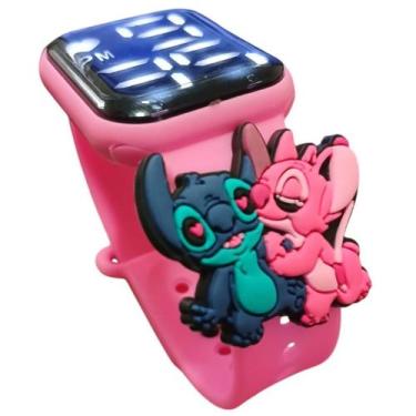 Imagem de Relógio Digital Infantil Stitch_Angel_JUNTOS_Rosa - SMACTUDO