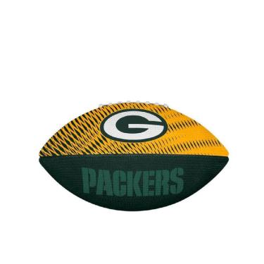 Imagem de Bola De Futebol Americano Wilson Nfl Tailgate Jr Green Bay Packers Amarelo-verde