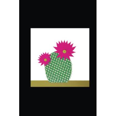 Imagem de CACTUS FLOWER Notebook: GRAPH paper, 120 page 6”x9” drafting quad ruled grid composition 4x4 squares per inch, with POP ART cover for school, college, ... people who measure, draw to scale: Geniuses