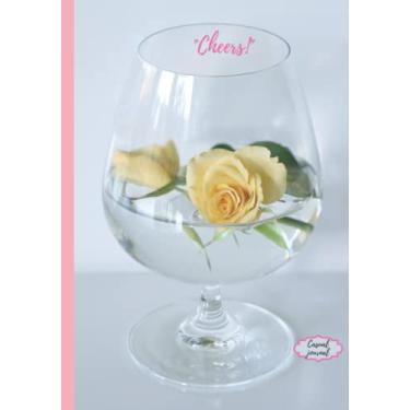 Imagem de Hardcover casual journal "Cheers!": This is a beautiful and useful hardcover journal with a lovely flower cover design.