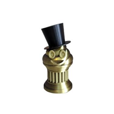 Imagem de Znet3D Troféu Mini Gentlemen Poop Emoji – Elegante Black Top Hat on Poop Emoji Trophy – Adicione sofisticação e humor ao seu evento – Perfeito para homenagear vencedores ou perdedores (preto/dourado)