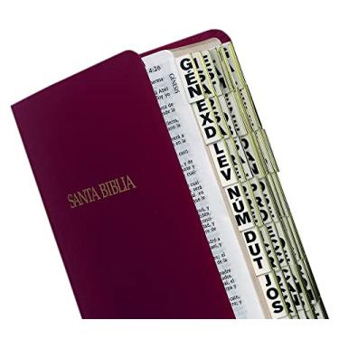 Imagem de Tabbies Letras grandes, separadores de indexação da Bíblia Espanhola com bordas douradas, testamentos antigos e novos, 84 separadores, incluindo 64 livros e 20 guias de referência (58355)