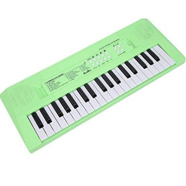 Imagem de Teclado Musical BF-3738C, Piano Infantil Mini para Iniciantes Teclado de Instrumento Educacional Teclados Portáteis e Arranjadores Piano Elétrico Com 37 Teclas (Verde)