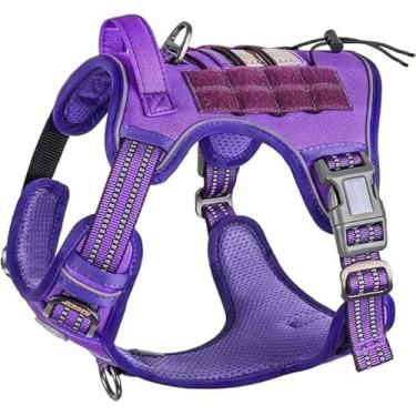 Imagem de AUROTH Arnês Tático Para Cães Grandes, Sem Puxar, Ajustável, Colete Refletivo Para Animais De Estimação, Treinamento De Trabalho K9, Fácil Controle, Colete Para Animais De Estimação, Serviço Militar