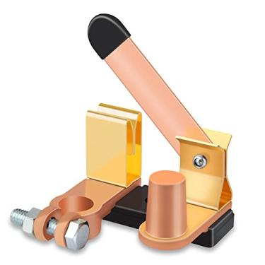 Imagem de TIPHOPE Interruptor de desconexão de bateria de poste superior, lâmina de faca de latão sólido resistente, interruptor mestre de 12 V a 48 V, interruptor de desligamento de energia compatível com