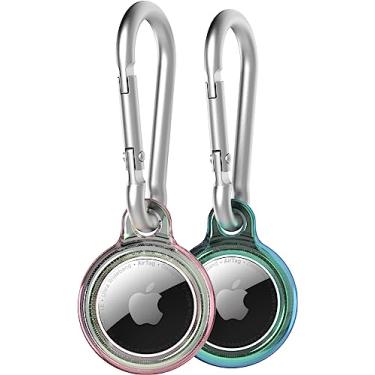 Imagem de Tech21 Capa Evo Shimmer AirTags com mosquetão. Compatível com Apple AirTag Pacote de 2.