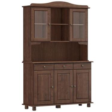 Imagem de Cristaleira Madeira Maciça 5 Portas 129 cm 8925 Cafe Milani Store, Caf