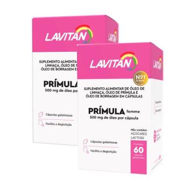 Imagem de Kit 2 Lavitan Prímula Femme com 60 Cápsulas