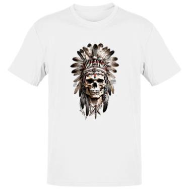 Imagem de Camiseta Unissex Caveira Indigena Cocar flechas cruzadas - Alearts, M