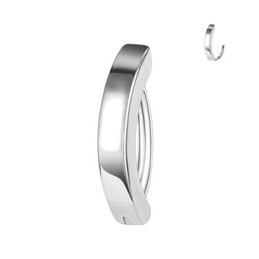 Imagem de ALACLO Brinco labret de 16G, joia de piercing labial vertical de titânio G23, anel de sobrancelha dourado, argola de umbigo clicker para mulheres e homens, 10mm, Titânio, Sem pedra preciosa