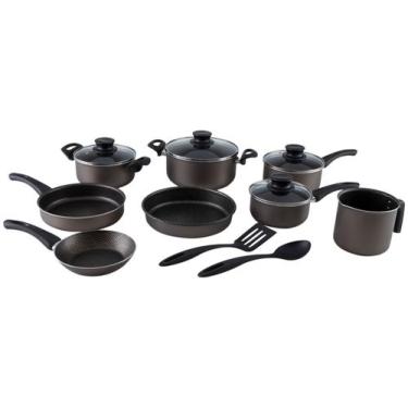 Imagem de Jogo de Panelas Tramontina Antiaderente Alumínio Grafite 10 Peças Pari