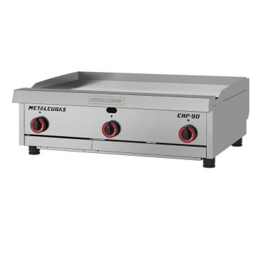 Imagem de Chapa Bifeteira Metalcubas Premium A Gás CHP90 19mm Área 90,7x50cm 6 Queimadores MTC0092(24349)