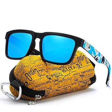 Imagem de Óculos de Sol Masculino Kdeam Estilo Surf Quadrado Hastes Estampadas P