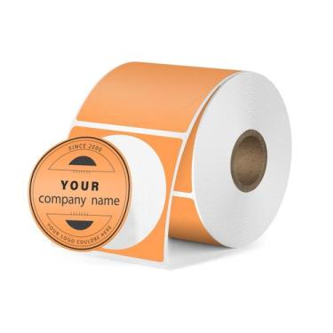 Imagem de Etiquetas Térmicas FINDAT Orange - 30mm - À Prova D'Água - 300 Unidade