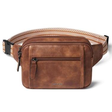 Imagem de Fanny Pack LATMAP 3L Unissex Marrom - Com Zíper Triplo