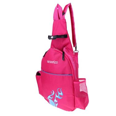 Imagem de shamjina para Raquete de Tênis Impermeável Bolsa Porta-raquete de Badminton para O Exterior, Rosa vermelha