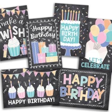 Imagem de Cartões de aniversário Hadley Designs 54 cartões coloridos com envelop