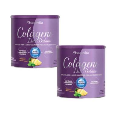 Imagem de Kit 2x - Colágeno Duo Balance - SANAVITA Sabor:Abacaxi e Hortelã