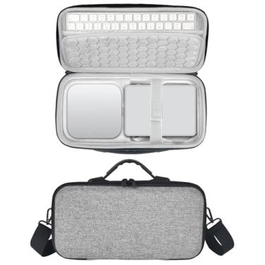 Imagem de Estojo de transporte compatível com acessórios para Mac Mini M4/M4 Pro 2024, estojo de viagem rígido protetor portátil organizador bolsa de armazenamento para teclado Mac Mini M4 Magic, mouse,