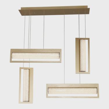 Imagem de Pendente Cristal/Vidro 71x16cm Glitter Bella Iluminação