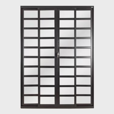 Imagem de Porta Correr 4 Folhas Móveis Central com Travessa Topsul 210x150cm Esquadrisul