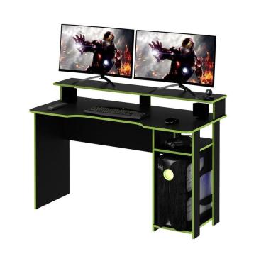 Imagem de Mesa Para Computador Notebook Gamer Me4153 Preto/verde