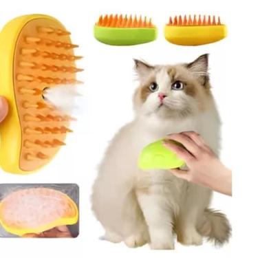 Imagem de Escova Pet Tira Pelos A Vapor Massageadora Para Cães E Gatos - Home Go