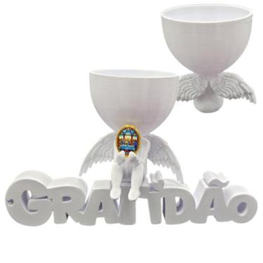 Imagem de Anjo Imagem Decoração Oração Santa Ceia Gratidão 3D - Point da Fe