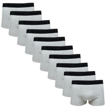 Imagem de Kit 10 Cuecas Masculinas Boxer Cotton Basic Wilson Cinza , GG